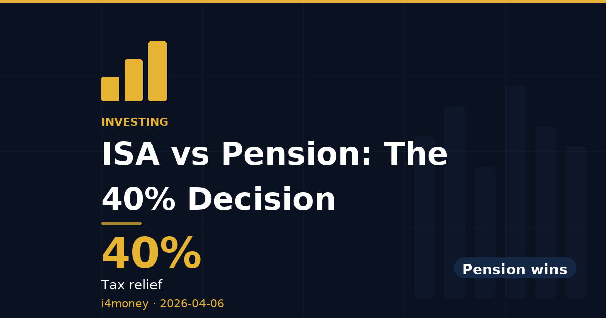 ISA vs Pension: The 40% Decision — 40% (Tax relief)